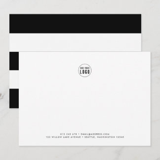 Benutzerdefinierte Farbe & Weiße Streifen Logo Ges Mitteilungskarte