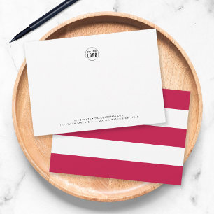 Benutzerdefinierte Farbe & Weiße Streifen Logo Ges Mitteilungskarte