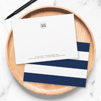 Benutzerdefinierte Farbe & Weiße Streifen Logo Ges Mitteilungskarte