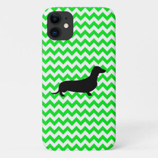 Benutzerdefinierte Farbe Zickzack mit Dackel-Silho Case-Mate iPhone Hülle