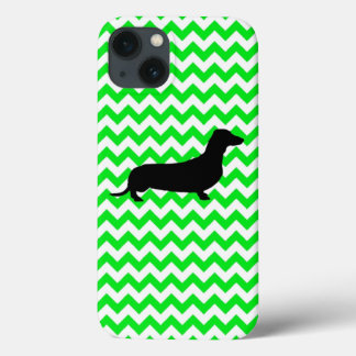 Benutzerdefinierte Farbe Zickzack mit Dackel-Silho Case-Mate iPhone Hülle