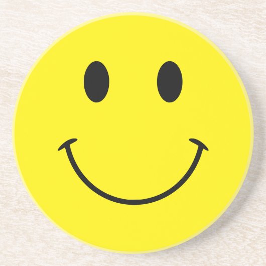 Benutzerdefinierte Farben Cute Retro Smile Getränkeuntersetzer (Vorne)