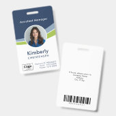 Benutzerdefinierte Farben Firmenmitarbeiter-ID-Aus Ausweis (Vorder- & Rückseite)