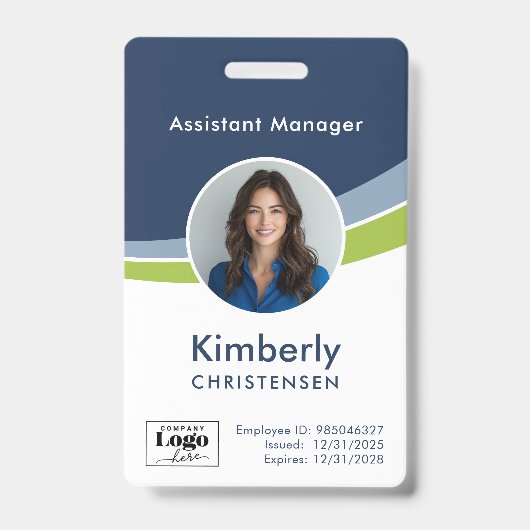Benutzerdefinierte Farben Firmenmitarbeiter-ID-Aus Ausweis (Vorderseite)
