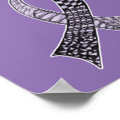 Benutzerdefinierte Farben für das Krebsbewusstsein Poster (Ecke)