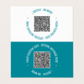 Benutzerdefinierte Farben für QR-Code und Text-Vis Visitenkarten (Außenseite Aufgefaltet)