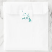 Benutzerdefinierte Farben Hawaii Lokaler Autor Quadratischer Aufkleber (Tasche)