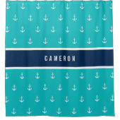 Benutzerdefinierte Farben hinzufügen Name Nautical Duschvorhang (Vorderseite)