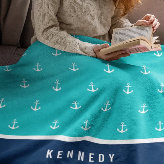 Benutzerdefinierte Farben hinzufügen Name Nautical Fleecedecke
