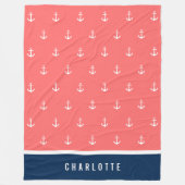 Benutzerdefinierte Farben hinzufügen Name Nautical Fleecedecke (Vorderseite)