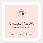 Benutzerdefinierte Farben Hinzufügen von Logo-Skri Quadratischer Aufkleber (Vorderseite)