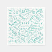 Benutzerdefinierte Farben Napkins mit Liebe Text M Serviette (Vorderseite)