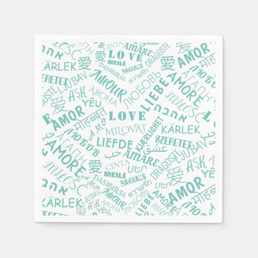 Benutzerdefinierte Farben Napkins mit Liebe Text M Serviette (Vorderseite)