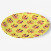 Benutzerdefinierte Farben passen sich an das Emoji Pappteller (Schrägansicht)