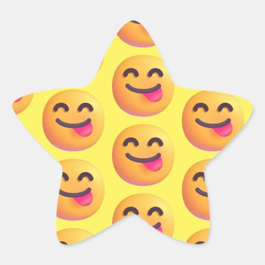 Benutzerdefinierte Farben passen sich an das Emoji Stern-Aufkleber (Vorderseite)