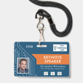 Benutzerdefinierte Farben Technologie Keynote Foto Ausweis (Vorderseite mit Lanyard)