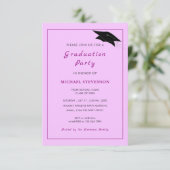 Benutzerdefinierte Farben und Schriftart Abschluss Einladung (Stehend Vorderseite)