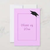 Benutzerdefinierte Farben und Schriftart Abschluss Einladung (Rückseite)