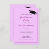 Benutzerdefinierte Farben und Schriftart Abschluss Einladung (Vorne/Hinten)