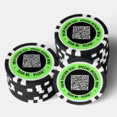 Benutzerdefinierte Farben und Text QR-Code Poker C Pokerchips (Stapel)