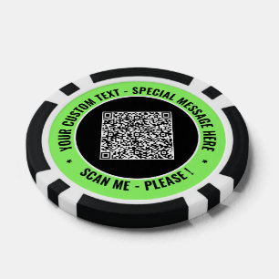 Benutzerdefinierte Farben und Text QR-Code Poker C Pokerchips