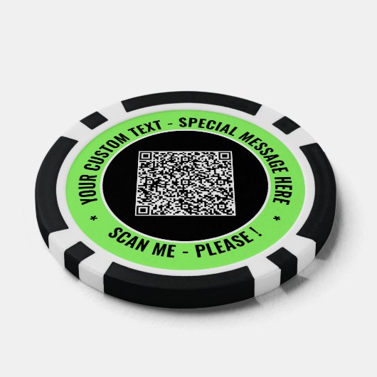 Benutzerdefinierte Farben und Text QR-Code Poker C Pokerchips (Einzeln)