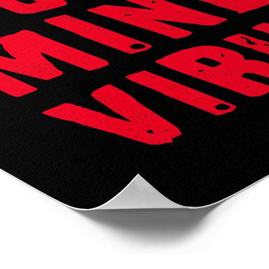 Benutzerdefinierte Farben Vorsicht vor Geweckt Min Poster (Ecke)