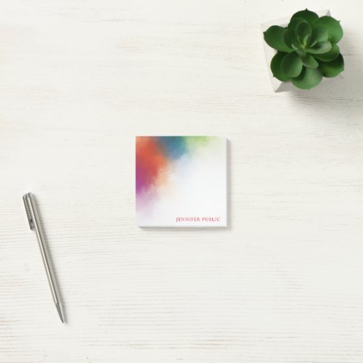 Benutzerdefinierte Farbenfrohe Abstrakt Elegant Te Post-it Klebezettel (Büro)
