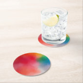 Benutzerdefinierte Farbenfrohe Abstrakte Vorlage f Runder Pappuntersetzer (Vor Ort)