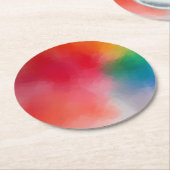 Benutzerdefinierte Farbenfrohe Abstrakte Vorlage f Runder Pappuntersetzer (Angewinkelt)