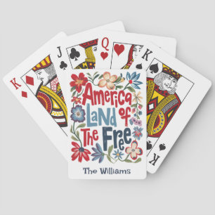 Benutzerdefinierte farbenfrohe florale America Lan Spielkarten