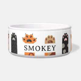 Benutzerdefinierte farbenfrohe Katzenpfoten Napf