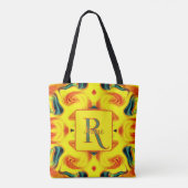 Benutzerdefinierte farbenfrohe Kunst-Monogramm Ihr Tasche (Rückseite)