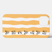 Benutzerdefinierte, farbenfrohe, orangefarbene Str Case-Mate iPhone Hülle (Rückseite (Horizontal))