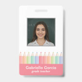 Benutzerdefinierte farbenfrohe rote Barcode-Schul- Ausweis (Vorderseite)