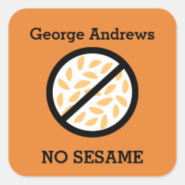 Benutzerdefinierte Farbensammlung Allergie Persona Quadratischer Aufkleber