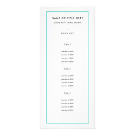 Benutzerdefinierte Farbgrenze - Aquamarin | Modern Werbekarte