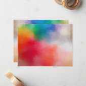 Benutzerdefinierte farbige Abstrakte Blank-Elegant Mitteilungskarte (Vorderseite/Rückseite Beispiel)