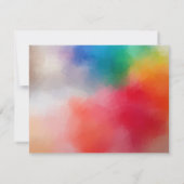 Benutzerdefinierte farbige Abstrakte Blank-Elegant Mitteilungskarte (Rückseite)