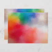 Benutzerdefinierte farbige Abstrakte Blank-Elegant Mitteilungskarte (Vorne/Hinten)