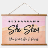 Benutzerdefinierte farbige Hintergrundmauer Wandteppich Mit Holzrahmen (Vorne)