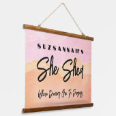 Benutzerdefinierte farbige Hintergrundmauer Wandteppich Mit Holzrahmen (Gewinkelt)