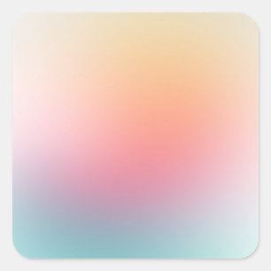 Benutzerdefinierte Farbige Leere Vorlage Rot Pink  Quadratischer Aufkleber