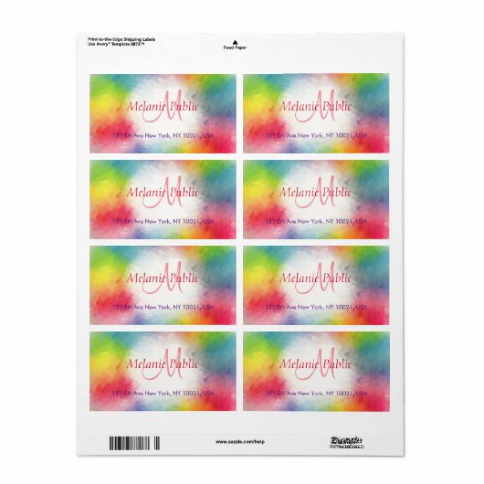 Benutzerdefinierte farbige, moderne Regenbogen-Mon (Vorne)