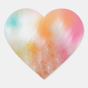 Benutzerdefinierte Farbige Vorlage Abstract Pink R Herz-Aufkleber