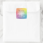 Benutzerdefinierte farbige Vorlage Vielen Dank Han Quadratischer Aufkleber (Tasche)