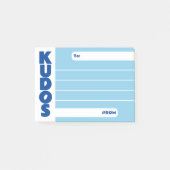 Benutzerdefinierte Farbkudos Mitarbeitererkennung  Post-it Klebezettel (Vorderseite)