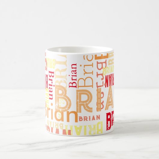 Benutzerdefinierte Farbnamen überall wiederholt Kaffeetasse (Mittel)