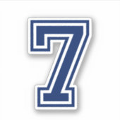 Benutzerdefinierte Farbnummer sieben 7 Sportarten  Aufkleber (Vorderseite)