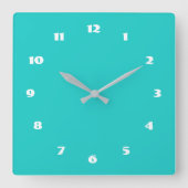 Benutzerdefinierte Farbnummern Schriftart Personal Quadratische Wanduhr (Vorderseite)